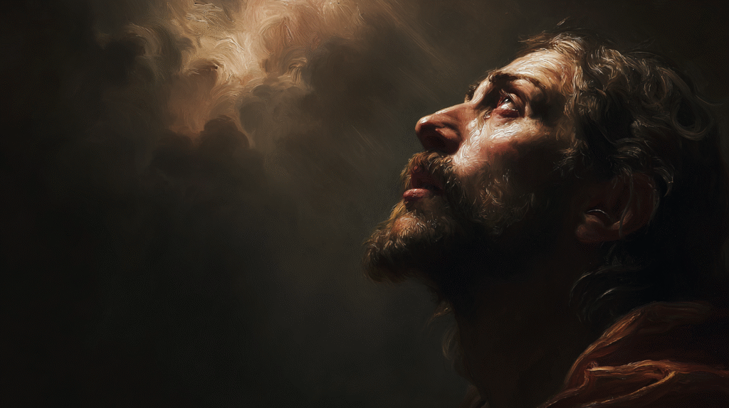 A Baroque style painting of Jesus Christ illuminated by divin b9da65c2 5e73 4673 b9d0 1daf7c976179 3