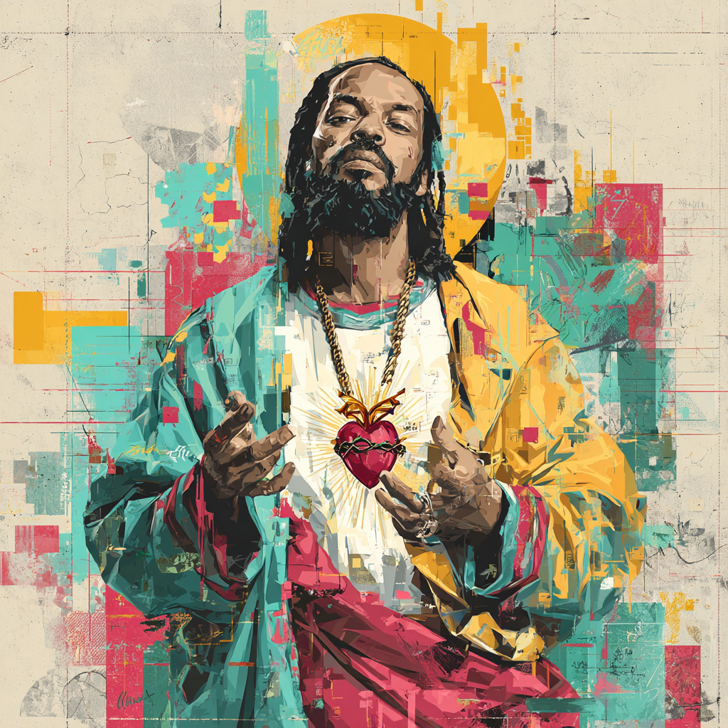 A religiograph of Jesus Christ with an urban style paying hom 20e5607b a7e8 4102 a8bc 48128febc9bd 1