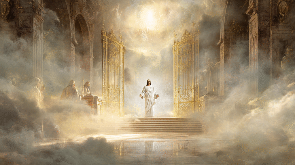 A semi realistic digital painting of Jesus Christ standing pr 30dce7e0 cd16 46fc 90b5 a1895a09c2b3 1