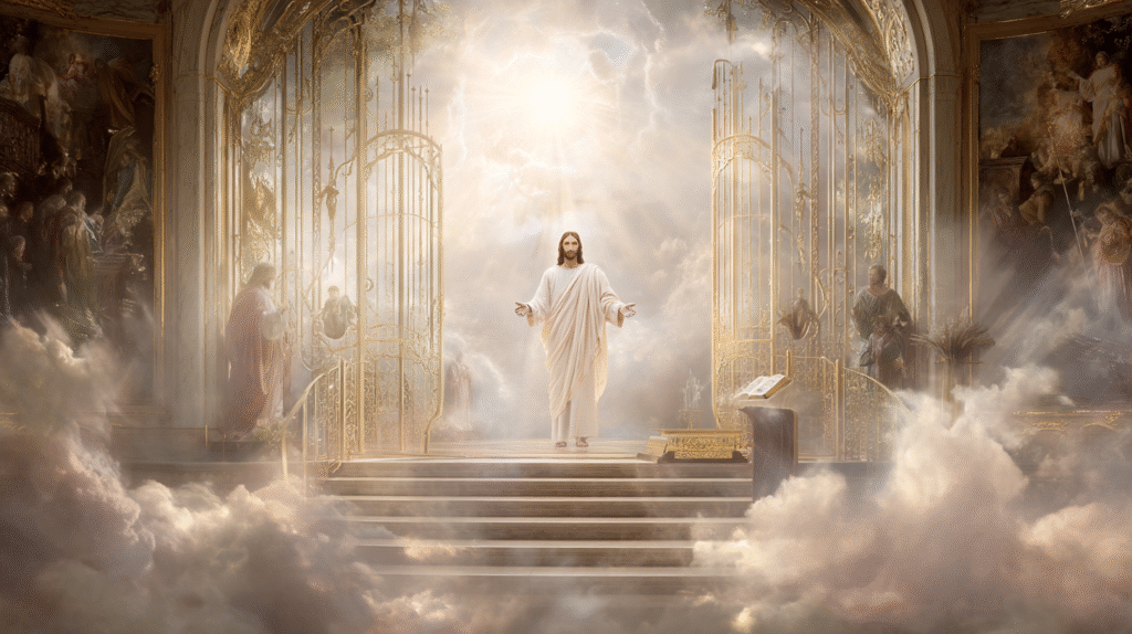A semi realistic digital painting of Jesus Christ standing pr 30dce7e0 cd16 46fc 90b5 a1895a09c2b3 2