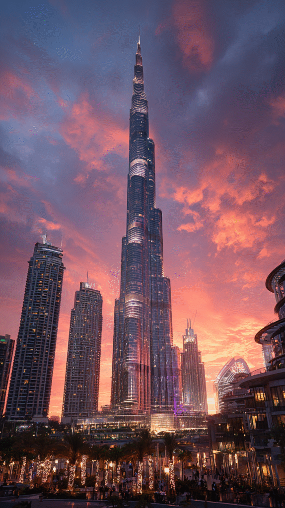 At dusk the skyline of Dubai is illuminated by tourists holdi 027e9063 ea0d 410e b1c2 7f43217bd1fc 3