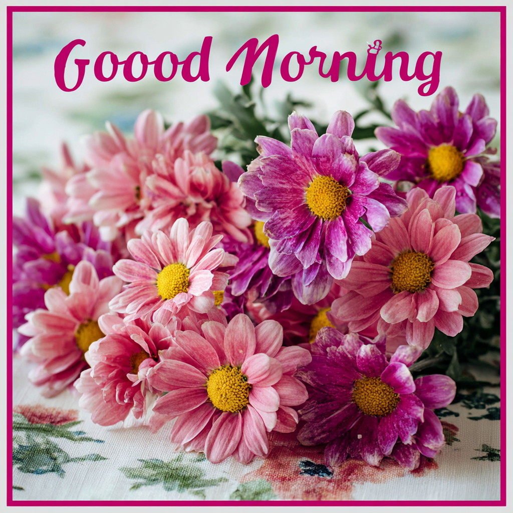 Attractive Good Morning image with flowers good morning text 9ac7f1d3 7cce 4d29 81a0 e0fe20e5023f 2