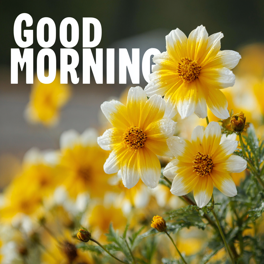 Attractive Good Morning image with flowers good morning text b8165d4d 986e 4eec a165 b3f069563a02 2