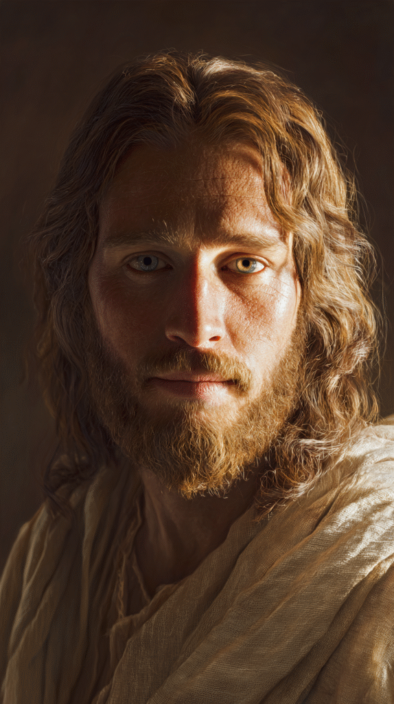 Hyperrealistic medium shot of Jesus Christ front facing peace 179d000f 84e6 41ab b46a 597428aa8b5d 0