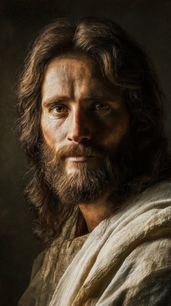 Hyperrealistic medium shot of Jesus Christ front facing peace 179d000f 84e6 41ab b46a 597428aa8b5d 3