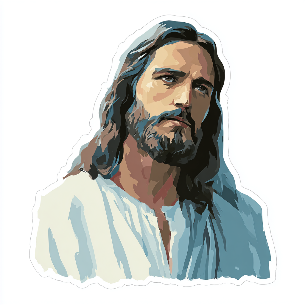 Image of graphic style Jesus for stickers and ornaments with 02af5397 bb87 4b31 be29 56b4224b5b04 2