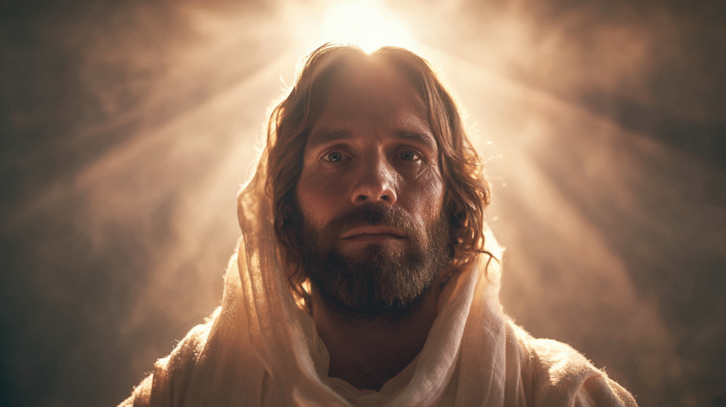 Jesus Christ from the waist up front view direct gaze to the ea4f16f5 a9ff 4b3d b08e 568e4ca49cb6 1