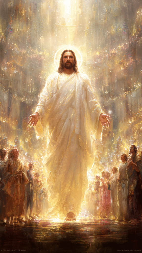 Jesus Christ standing prominently large full body figure in t a65e988c 6399 4b73 93f1 ce71b2e2c471 1