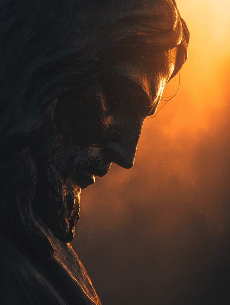 Jesus Christ very high contrast golden hour sunset colorful p 2c0e8c43 2297 4d40 8cbe 0349a1304040 1