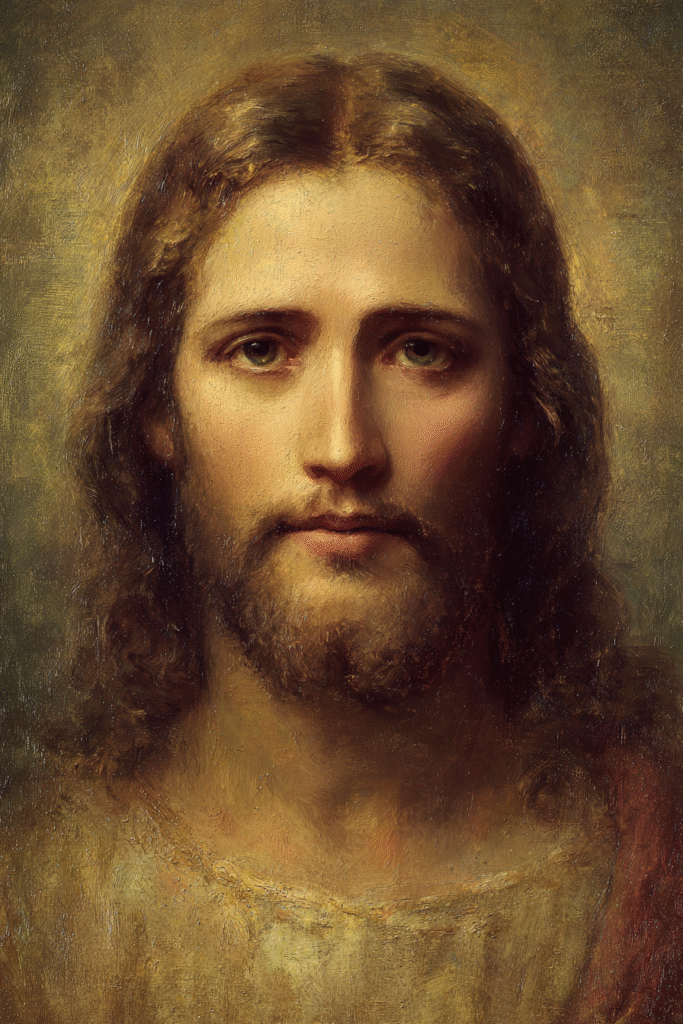 Klassic sacred portrait of Jesus Christ with traditional holy 02d79a6b b442 479e addf 72dd46ba690b 0