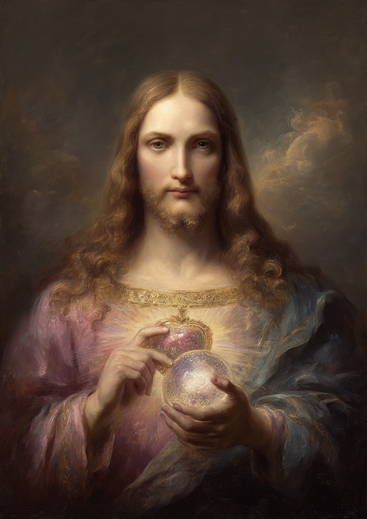 Leonardo da Vinci and Picasso style portrait painting of Jesu fb117036 e7a4 4dca 994f f8242198ee50 2