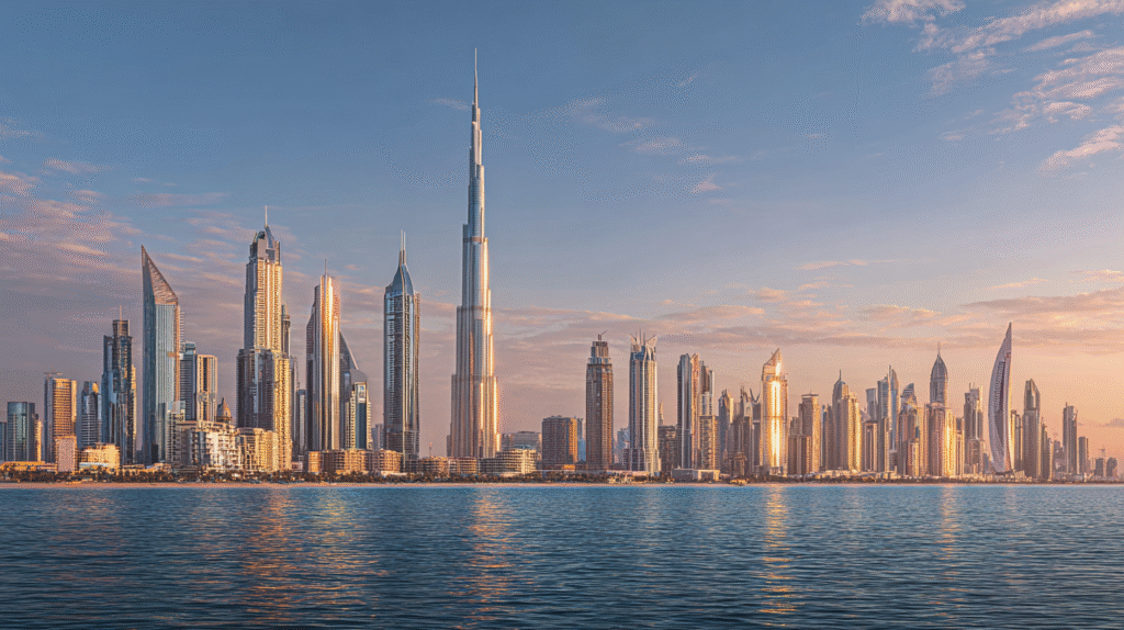 Semi realistic wide view of Dubai metropolis modern skyscrape 2f4a8a2a ba9c 4178 90d9 a5ba5fa06705 1