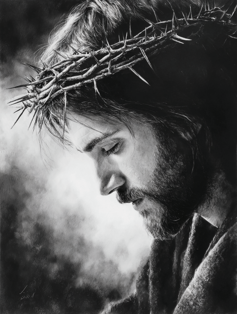 The image depicts Jesus with the crown of thorns in an elegan 98de212c 349c 4b52 9e4c cd0b28cb2ae4 1
