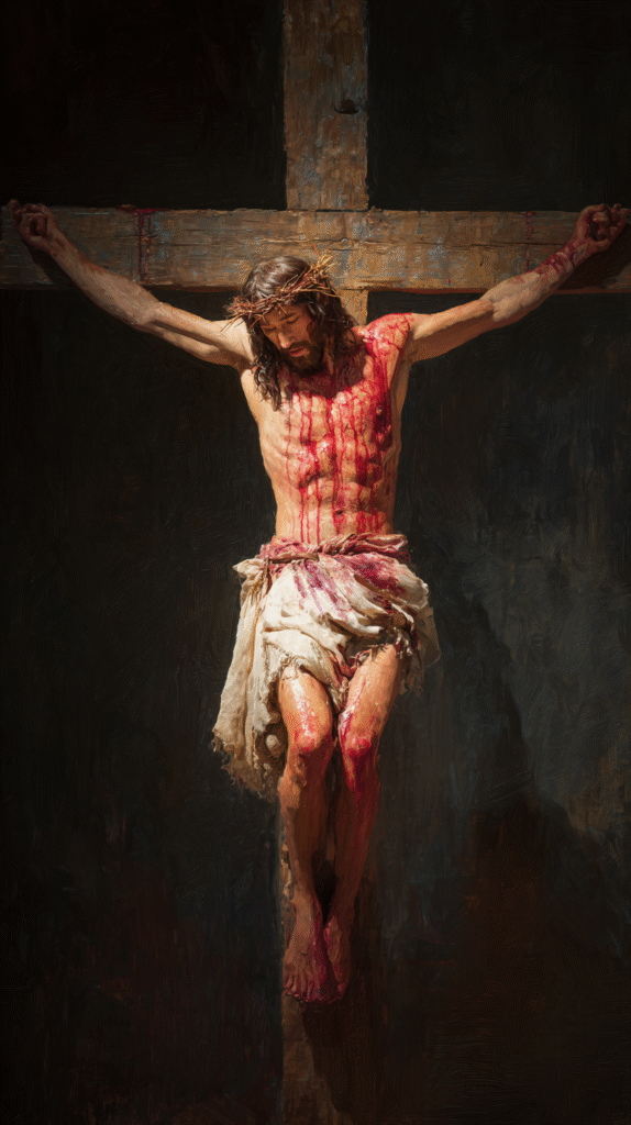 The poster for the film The Passion of the Jesus hanging on t 015becdc 2396 4047 85c2 b8c1a9fceab7 3