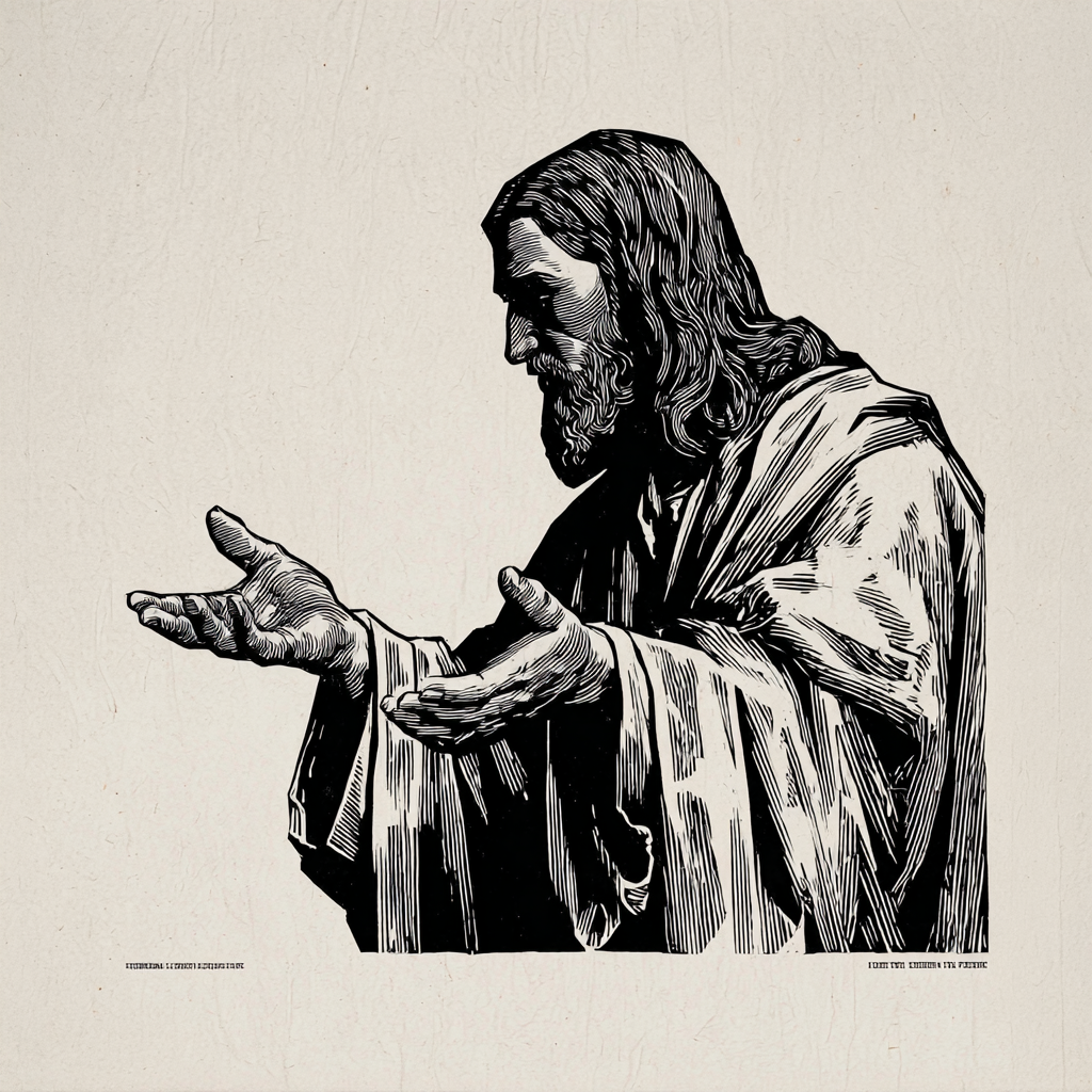 This is a black and white print style pattern with a religiou 33f8d9c1 6c6a 495e ba50 e6e2f5cef188 1