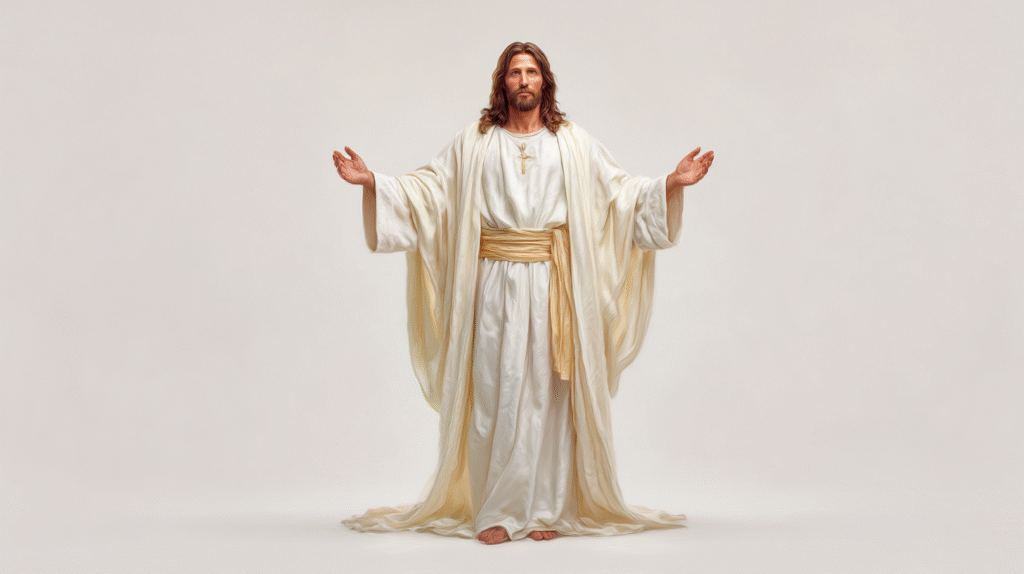 Ultra photorealistic full body portrait of Jesus Christ stand 5f34ff28 2c9c 44d0 abbb 6f4f79a7aa65 2