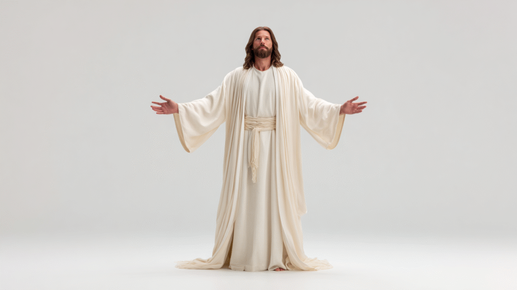 Ultra photorealistic full body portrait of Jesus Christ stand 5f34ff28 2c9c 44d0 abbb 6f4f79a7aa65 3