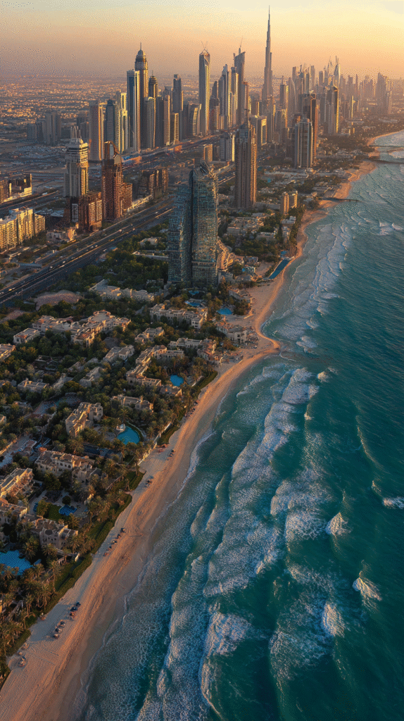 Ultra realistic aerial drone shot of Dubai cityscape at sunri 223a598f 8aba 4f5f 8e25 10b0d973dc01 1