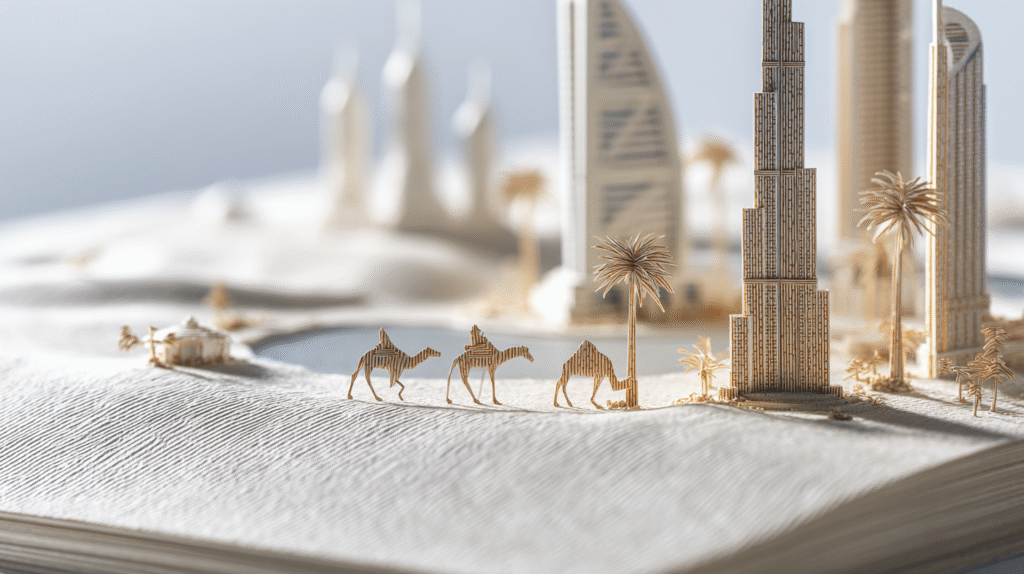 a highly detailed miniature diorama of Dubais iconic attracti 1c43ede8 f736 4b59 9e93 abdb0ecc982f 0