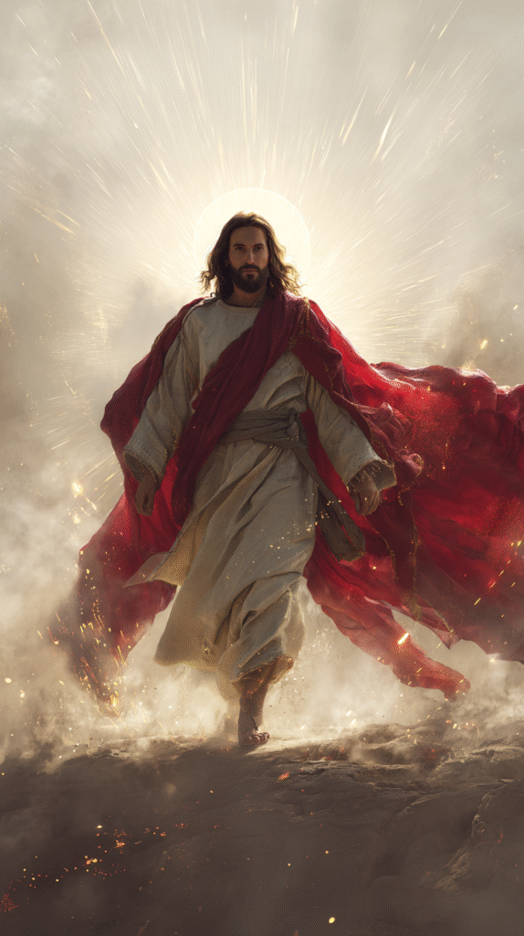 epic heroic figure inspired by traditional depictions of Jesu e5620b96 5b48 4c2d b74e 9c7f632af777 3