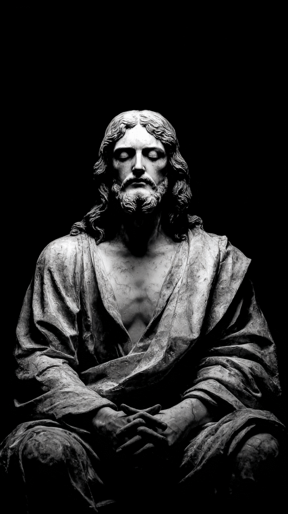 jesus Christ meditating BNW photography realistic photography 72ded459 283a 489d 9a1a 2403f13eed80 1