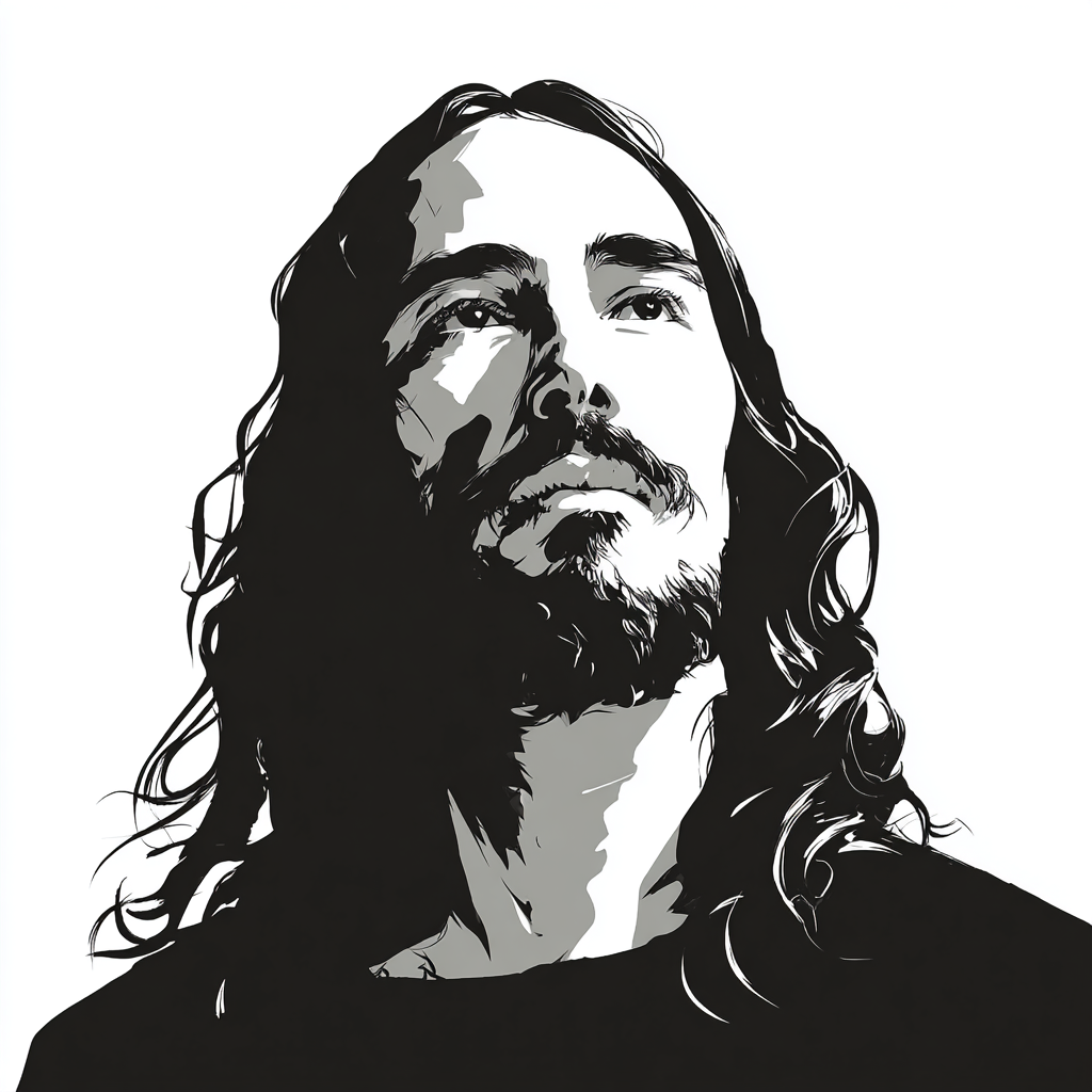 jesus black on white flat vector v 7 04dd2974 0663 4995 b390 3e84bf1d194e 2