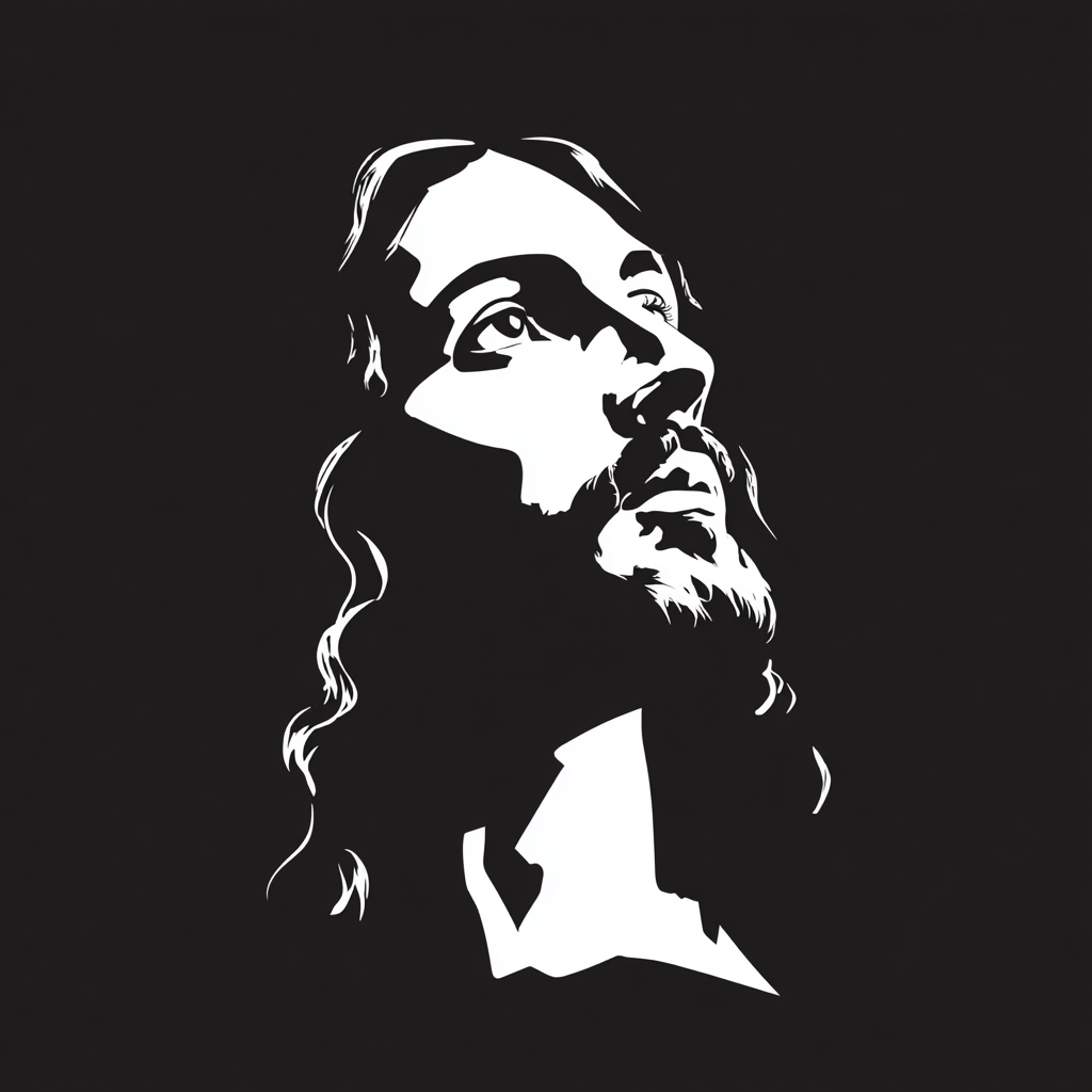 jesus black on white flat vector v 7 04dd2974 0663 4995 b390 3e84bf1d194e 3