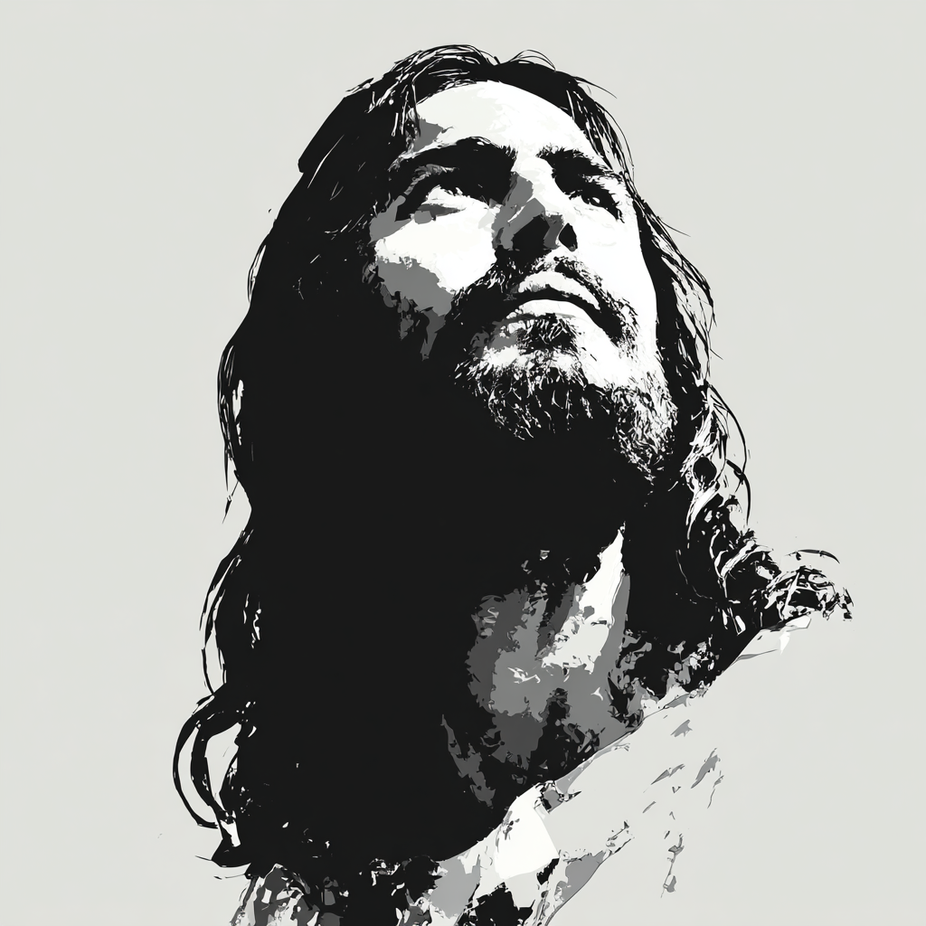 jesus black on white flat vector v 7 fe5f8968 0390 4a91 afc2 38c217944416 3
