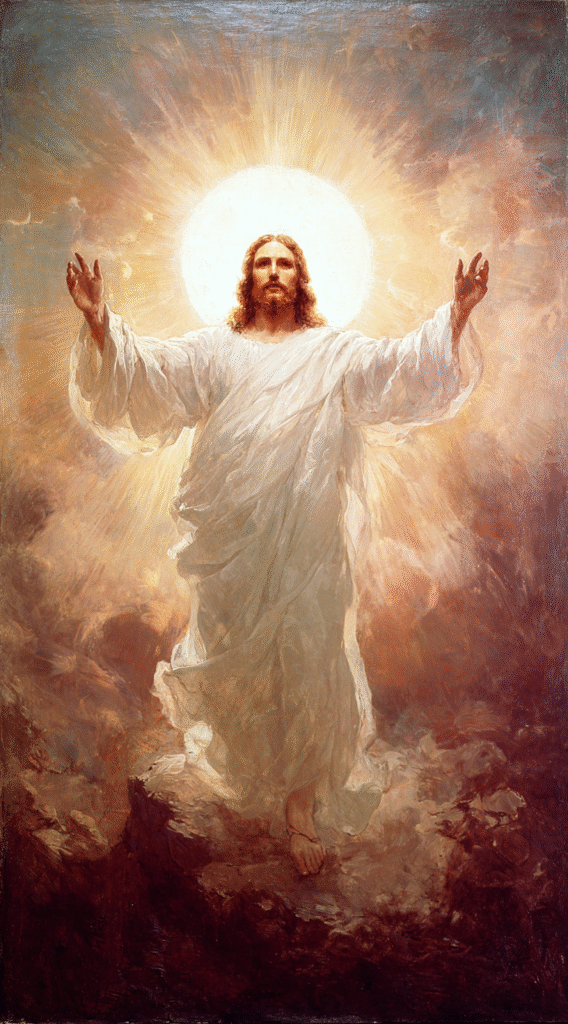 jesus christ standing with his arms outstretched in the sky w f8210ffe 7f84 4aaf bad8 ed87692fbe08 1