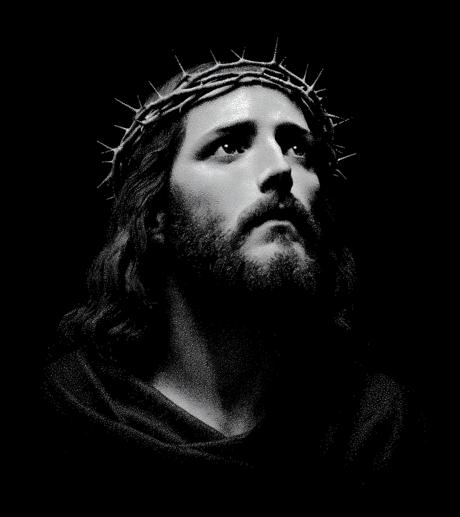 jesus christ with a crown of thorns in the style of mark ridd 7f6f2a2e ead4 46dd 9ade 7415d97723c5 3
