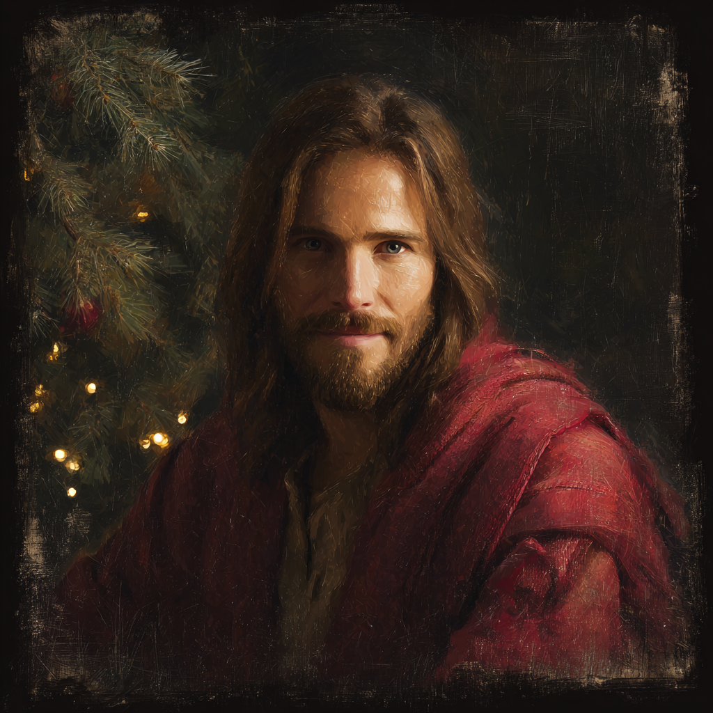 jesus fine art portrait with a soft smile kind eyes wearing a c6d246fd f8a5 4dfd 8c9c f0a9843cdc2b 1