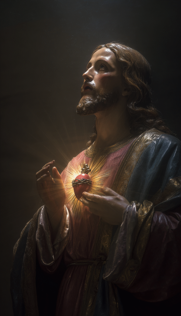 realistic photography scene of sacred heart of jesus in heave 362b09cb 6b82 4dd6 9e2f 1bd8f9ef3b07 1