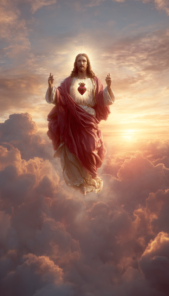realistic photography scene of sacred heart of jesus in heave 362b09cb 6b82 4dd6 9e2f 1bd8f9ef3b07 2