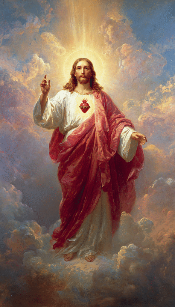 realistic photography scene of sacred heart of jesus in heave 362b09cb 6b82 4dd6 9e2f 1bd8f9ef3b07 3