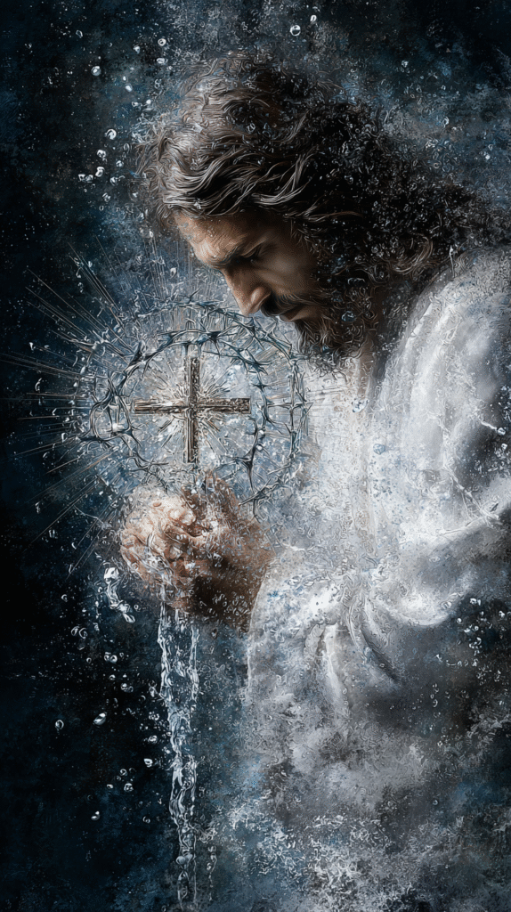 top view side kind JESUS CHRIST with a halo in an ephemeral w 7f92183d 5030 48ce 9641 3ec1d223edd7 0