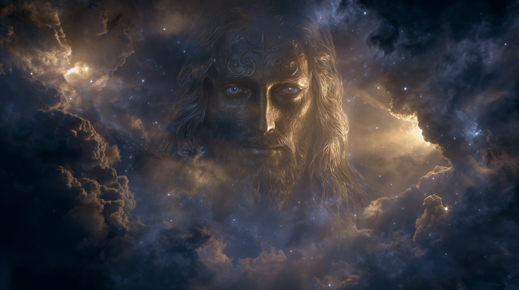 ultra realistic face of Jesus Christ appearing in the night s 91ad716d e3ee 44b1 b014 bf5b611fa168 0