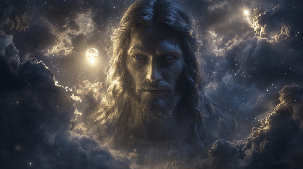 ultra realistic face of Jesus Christ appearing in the night s 91ad716d e3ee 44b1 b014 bf5b611fa168 3