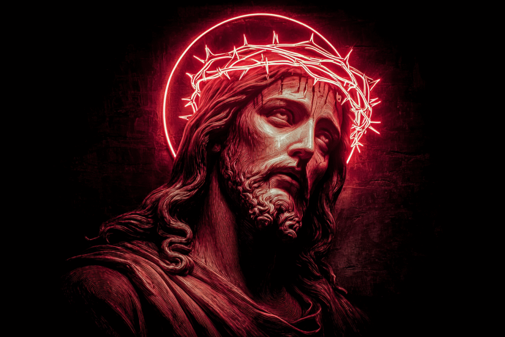 une photo du visage du Christ sur la croix avec la couronne d 9d02083b 92b4 4fe3 a5a7 fb22f8c4238d 0