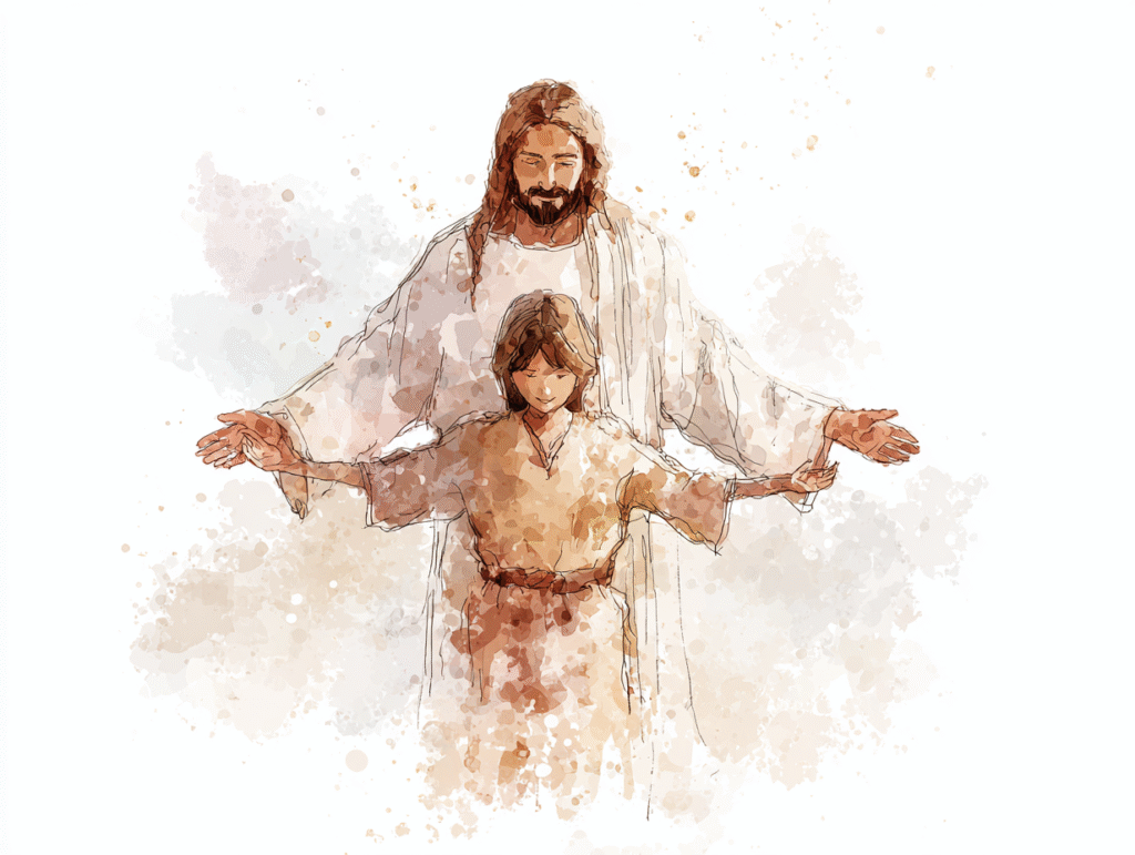 watercolor loose dreamy illustration symbolizing that Jesus i 6529b6a4 1ec0 48e0 99f1 74ced20cb2b5 1