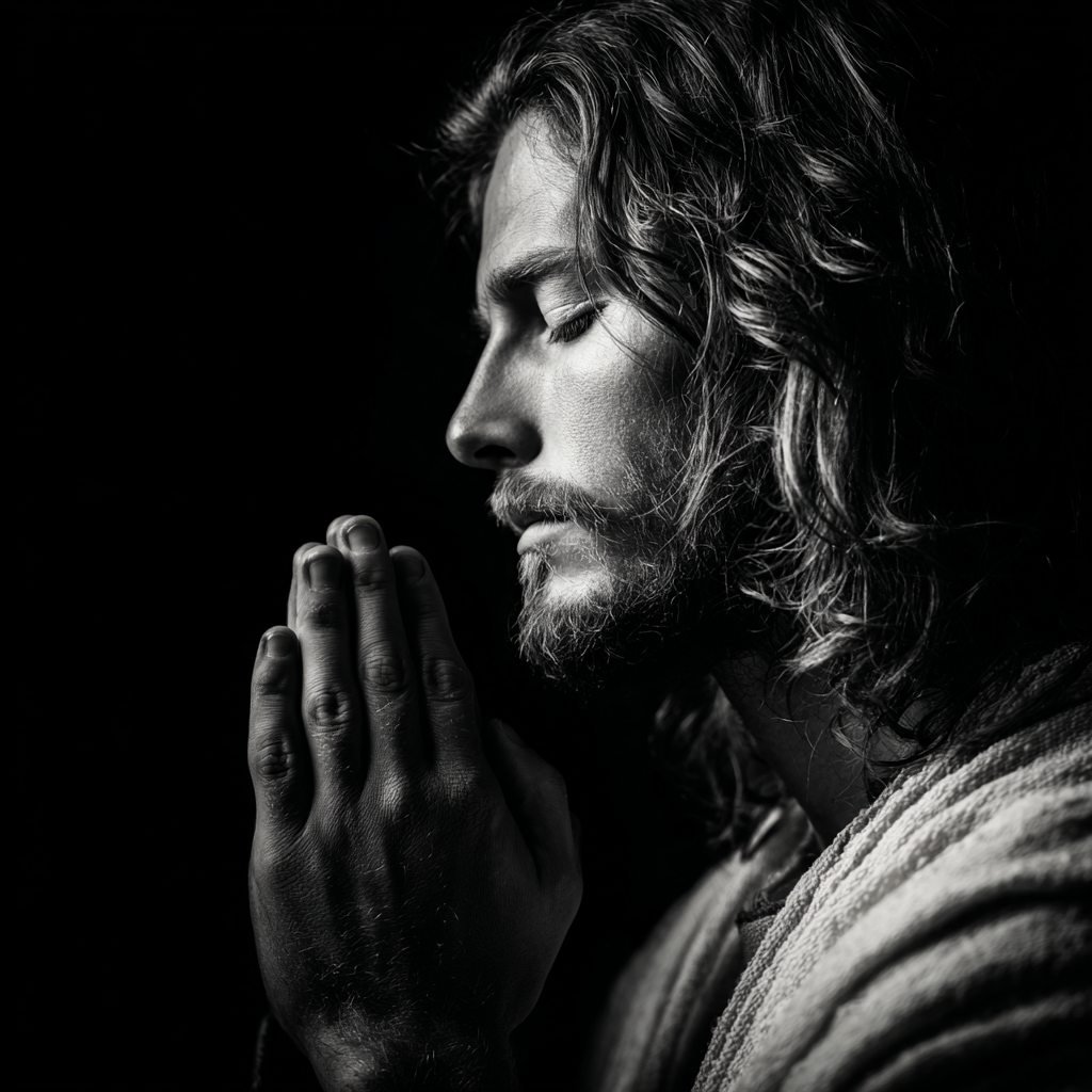 white jesus praying black background v 7 b588d3b7 f996 4ef4 976d 2850b717da86 3