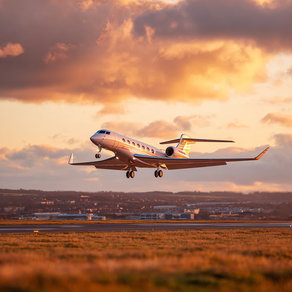 A Gulfstream G600 private jet taking off from Leeds Bradford 7b5119d2 4d4c 4a68 a884 5ff968728c88 0