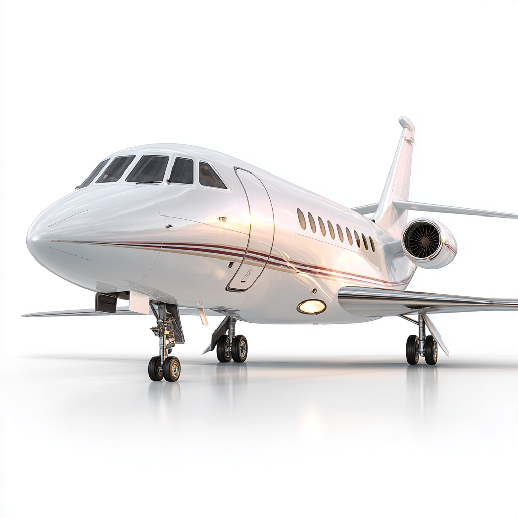 A luxury private jet with polished fuselage tinted windows an 02265b88 33fd 41c7 9f52 bf031c22b09a 2