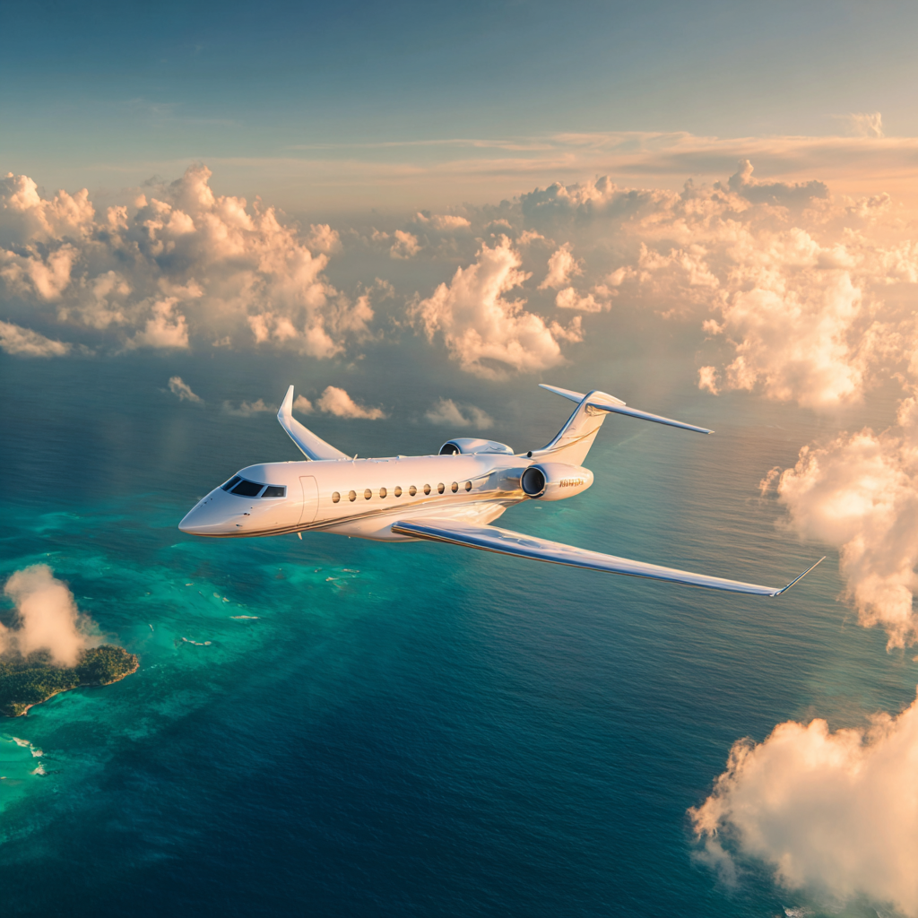 A pristine white private jet soaring elegantly polished chro 0743699d 50ba 4448 bbfa 020e4698f47b 1