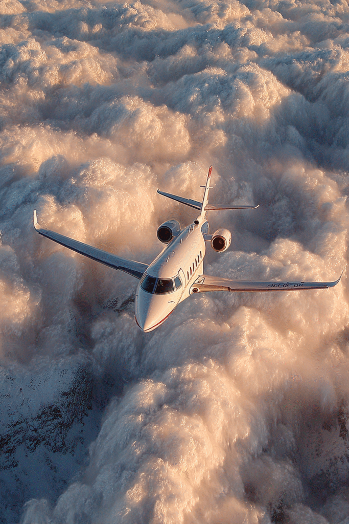 Avion Gulfstream G200 private jet en el aire volando sobre la fdd02515 034e 4fb0 bd06 cbd68b91381b 1