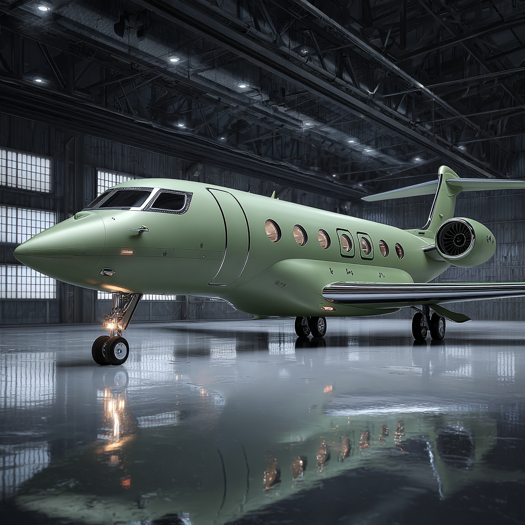 Gulf Stream Jet g600 custom made exterior OLIVE matte green c 3815505e 6388 42a4 ac55 5ab7bd88838c 0