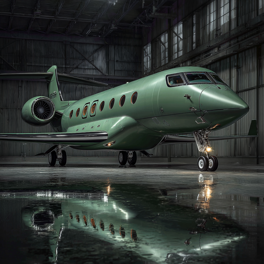 Gulf Stream Jet g600 custom made exterior OLIVE matte green c 3815505e 6388 42a4 ac55 5ab7bd88838c 1