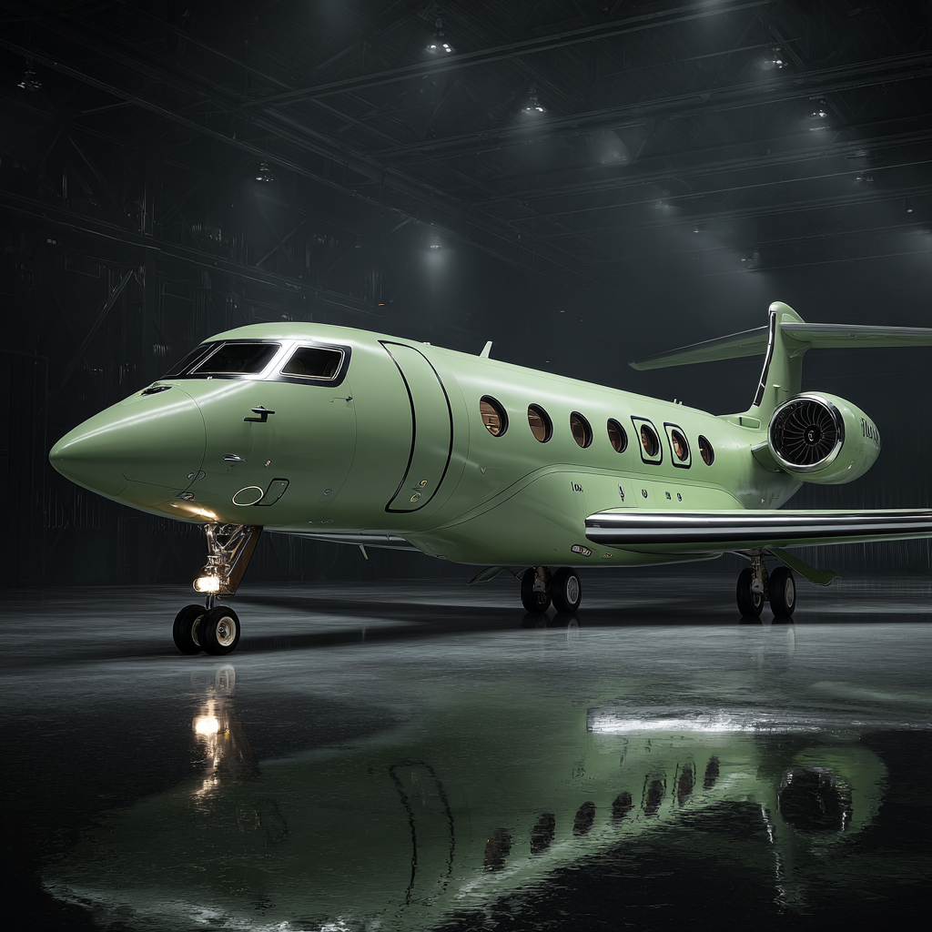 Gulf Stream Jet g600 custom made exterior OLIVE matte green c 3815505e 6388 42a4 ac55 5ab7bd88838c 2