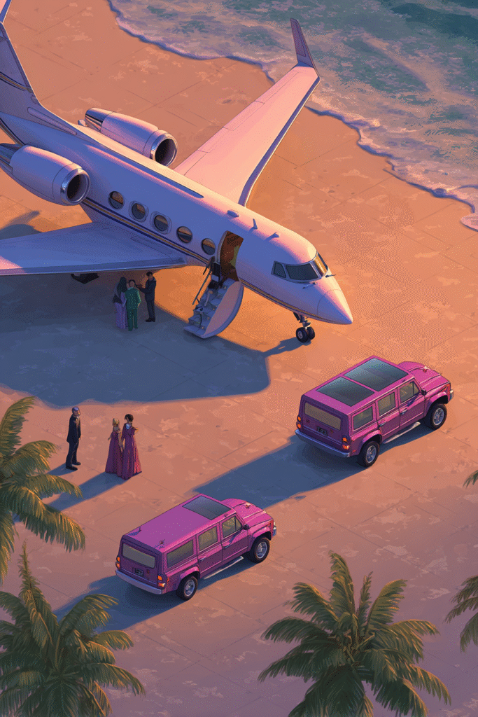 a dramatic illustration of a lear jet on the ground and a Hum 10f14655 b48f 4244 b299 fd7c06c5a5a7 1