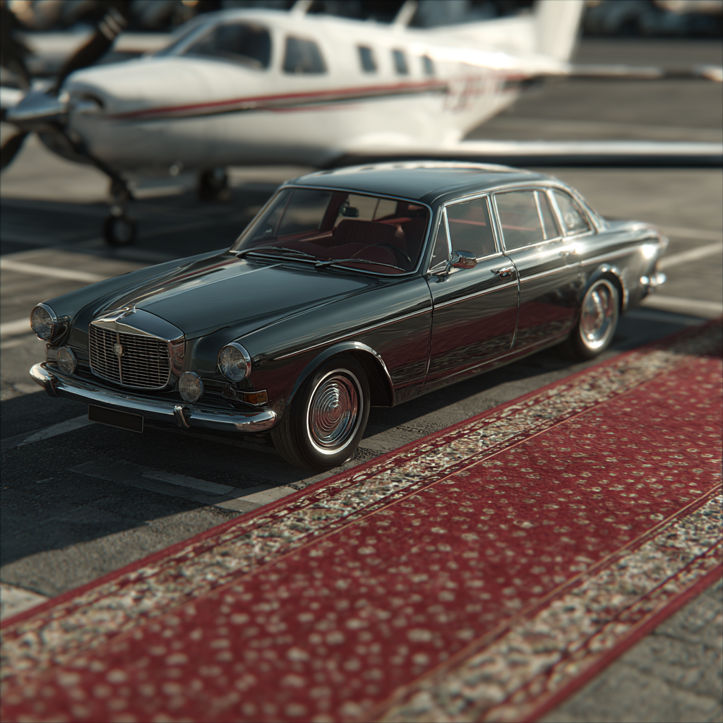 a single engine small flights parked In runway and a black ma 68eed0c7 b4bd 48cf b724 d9aa2d6cbc7d 0