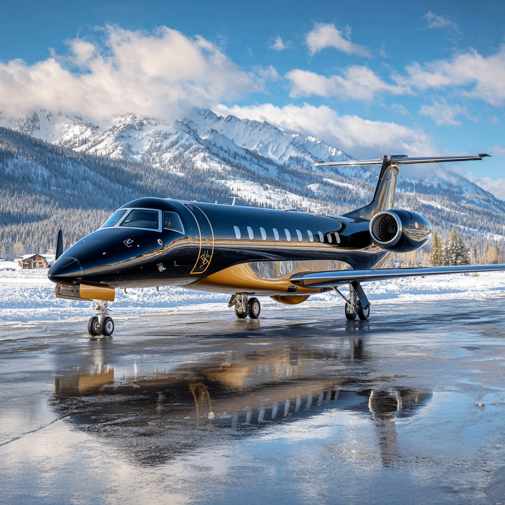 black and gold private jet on a sunny blue skied day v 7 6202ab08 f289 4337 89ef 4cb95e506c4b 2